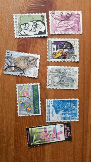 100 sellos Bélgica 1935-2008. Stamps from Belgique