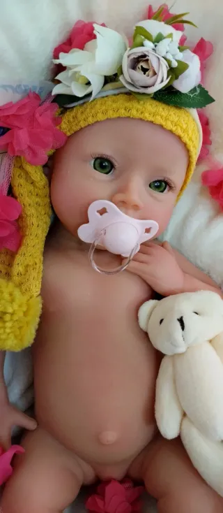 Bebé Reborn Silicona Completa 48 cm