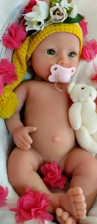Bebé Reborn Silicona Completa 48 cm