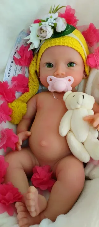 Bebé Reborn Silicona Completa 48 cm