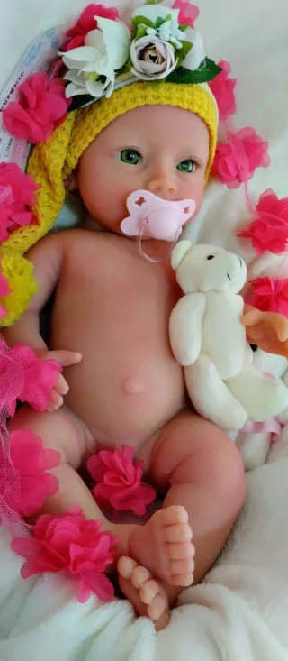 Bebé Reborn Silicona Completa 48 cm
