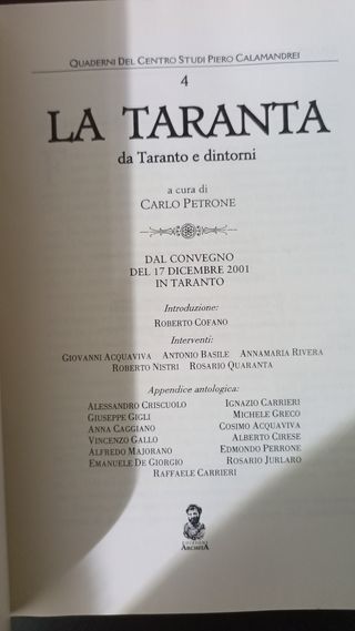 Libro La Taranta