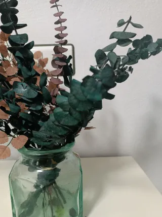 Flores secas verdes y marrones