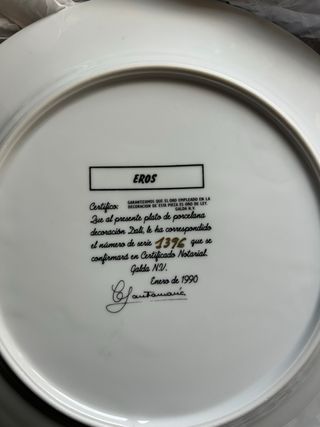 Plato Porcelana Salvador Dalí .3 platos