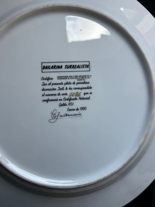 Plato Porcelana Salvador Dalí .3 platos