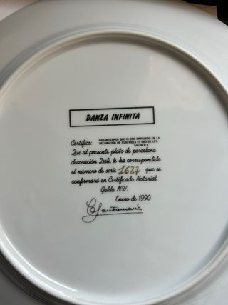 Plato Porcelana Salvador Dalí .3 platos