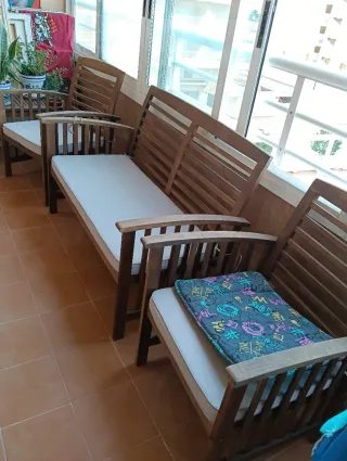 Conjunto terraza: sofá y 2 sillones