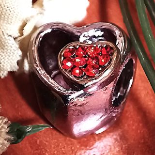 CUENTA O CHARM PARA PULSERA O COLLAR DOBLE CORAZÓN