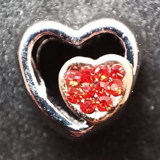 CUENTA O CHARM PARA PULSERA O COLLAR DOBLE CORAZÓN