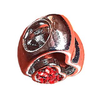 CUENTA O CHARM PARA PULSERA O COLLAR DOBLE CORAZÓN