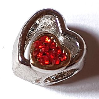 CUENTA O CHARM PARA PULSERA O COLLAR DOBLE CORAZÓN