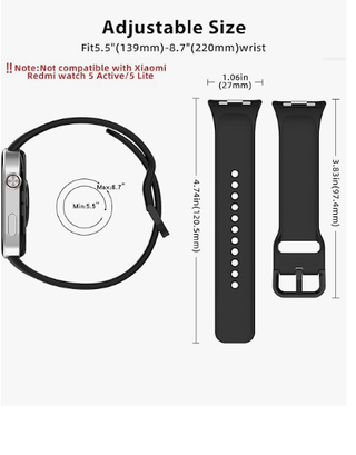 Set 6 Cinturini Silicone Xiaomi Redmi Watch