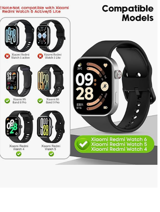 Set 6 Cinturini Silicone Xiaomi Redmi Watch