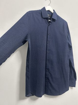Camisa azul marino hombre S