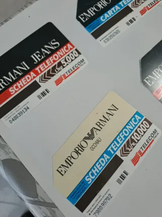 Schede telefoniche vintage Emporio Armani
