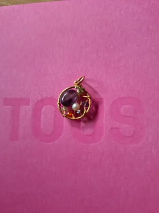 Colgante Tous Oro y Piedras Moradas