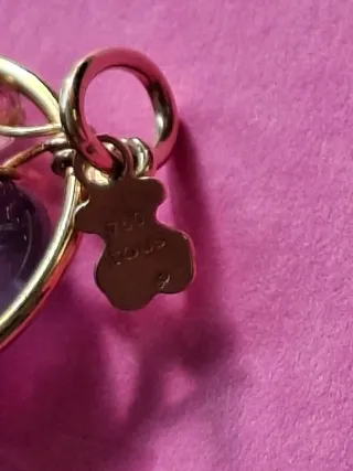 Colgante Tous Oro y Piedras Moradas