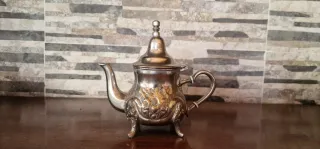 Juego té árabe plata metal