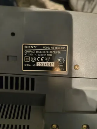 Stereo Sony MHC-BX5 Vintage