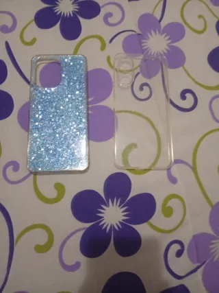 Fundas para móvil con purpurina y transparente