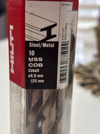 Broca Hilti 9mm HSS Cobalt