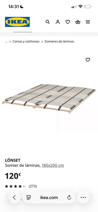 * URGE * MALM 180x200 Cama blanca IKEA