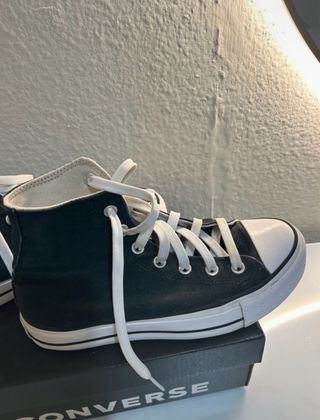 Converse plataforma altas negras