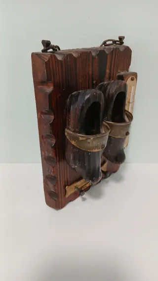 Colgador llaves antiguo termómetro Irun