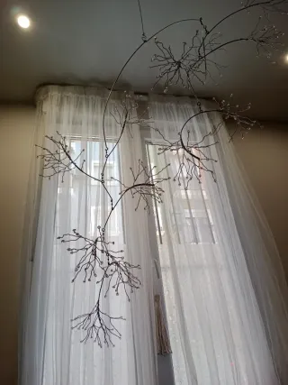 Móvil decorativo ramas cristal