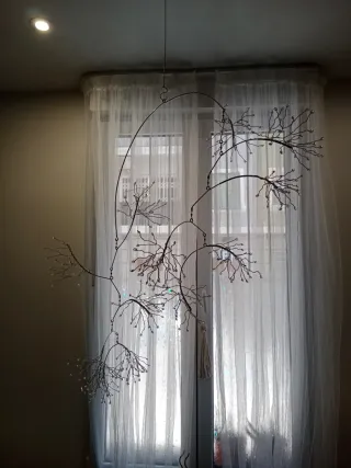 Móvil decorativo ramas cristal