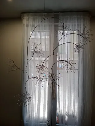 Móvil decorativo ramas cristal