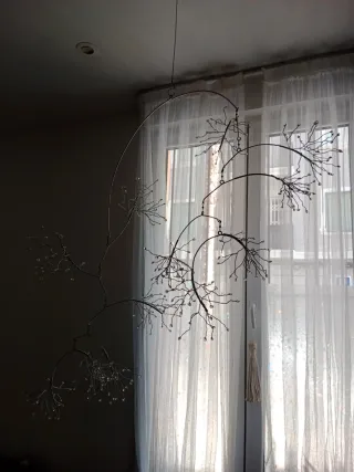 Móvil decorativo ramas cristal