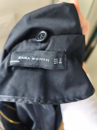 Abrigo Parka Zara Negro Mujer