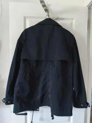 Abrigo Parka Zara Negro Mujer