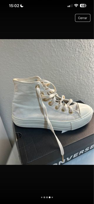 Converse plataforma blancas