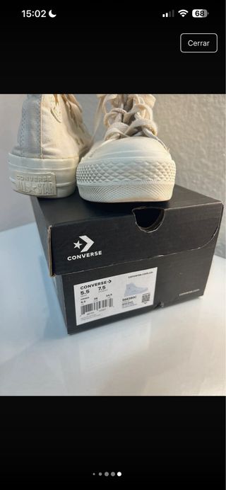 Converse plataforma blancas