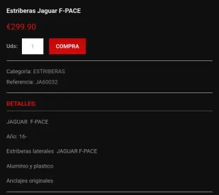 Estriberas Laterales Jaguar F-Pace