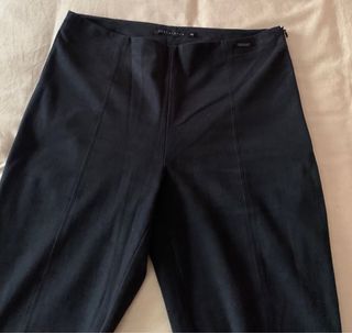 Pantalón legging de ante color azul noche