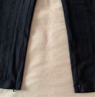 Pantalón legging de ante color azul noche