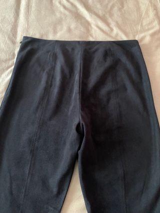 Pantalón legging de ante color azul noche