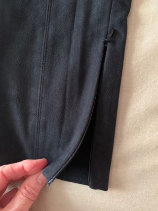 Pantalón legging de ante color azul noche