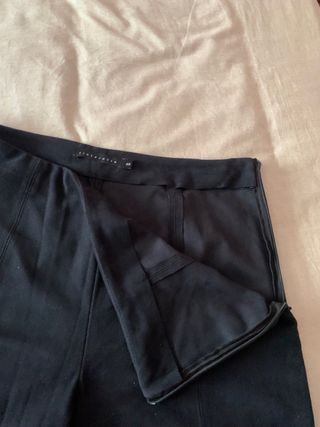 Pantalón legging de ante color azul noche