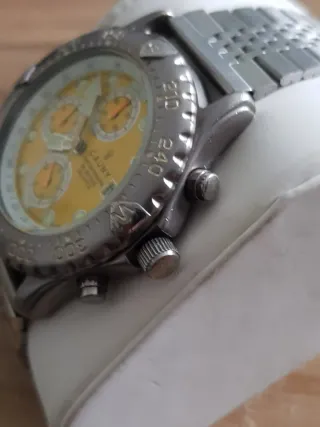 Reloj Cauny Cronógrafo Hombre Esfera Amarilla