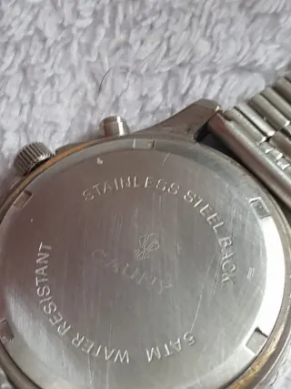 Reloj Cauny Cronógrafo Hombre Esfera Amarilla