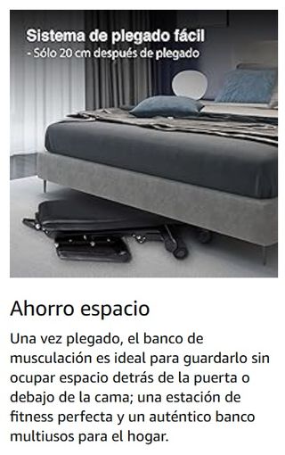 Banco de abdominales pesas multifuncional plegable