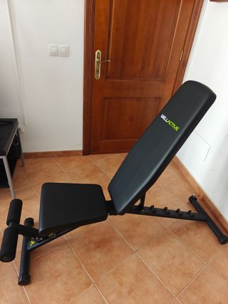 Banco de abdominales pesas multifuncional plegable