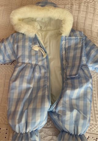 Buzo de invierno para bebé a cuadros