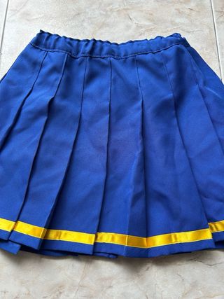 Falda volantes azul