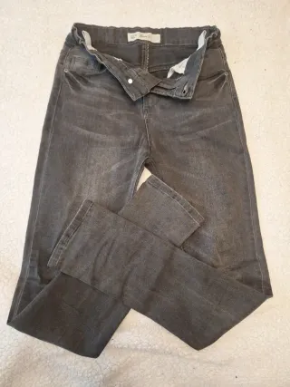 Pantalones vaqueros niño gris y negro