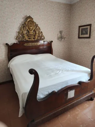 Cama de Caoba Antigua Matrimonio